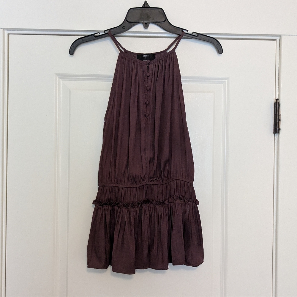 Tahari Purple Spaghetti-Strap Dress, Size XS